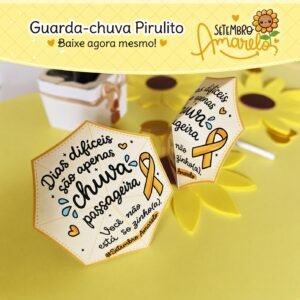Arquivo De Corte Guarda Chuva Pirulito Setembro Amarelo 5