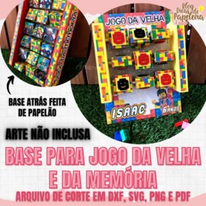 Arquivo De Corte Jogos Bases Para Jogos Da Velha E Memória Dia Das Crianças 6