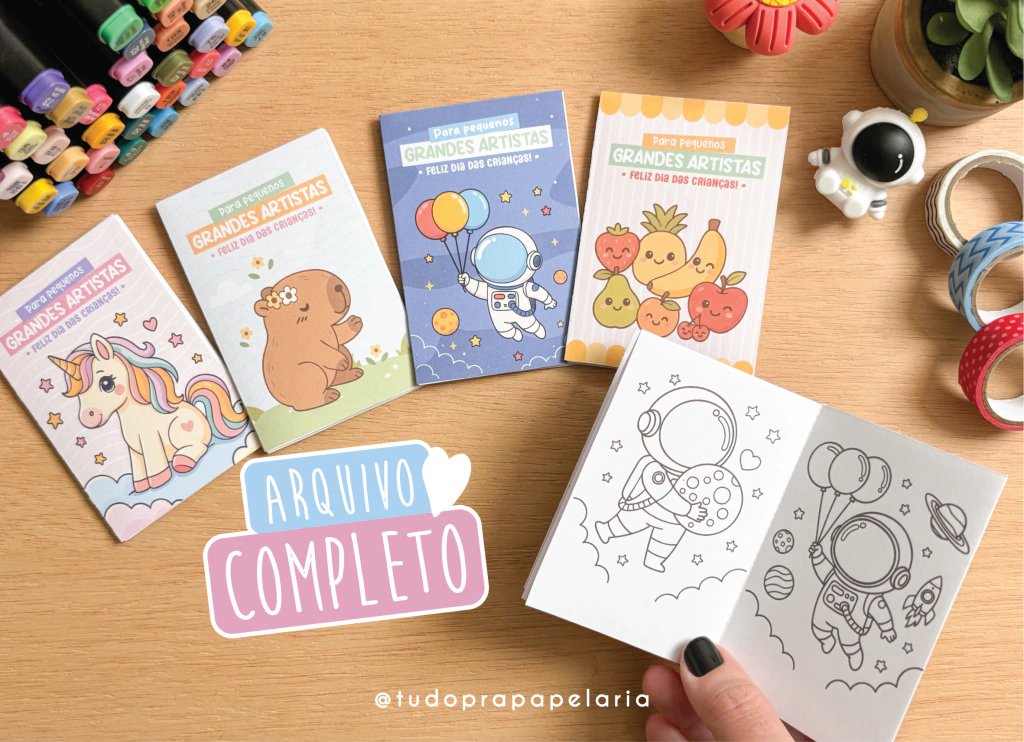 Arquivo De Corte Kit Colorir Dia Das Crianças 2