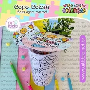 Arquivo De Corte Kit Colorir Dia Das Crianças 4
