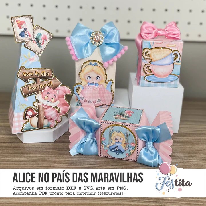 Arquivo De Corte Kit Festa Alice 48