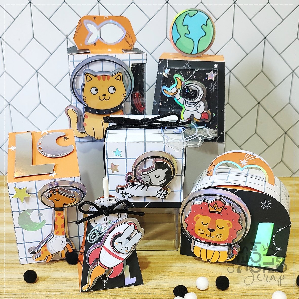 Arquivo De Corte Kit Festa Animais Astronautas 1