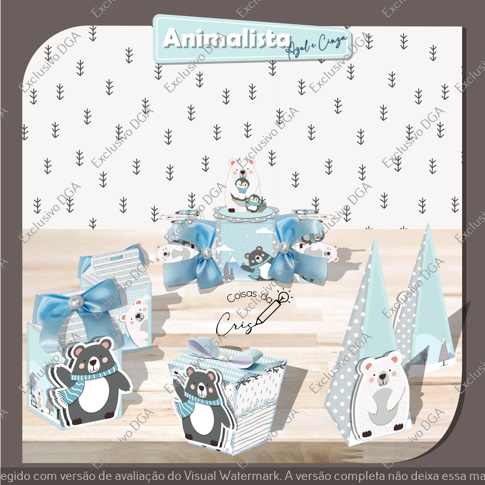 Arquivo De Corte Kit Festa Animais Minimalistas 1