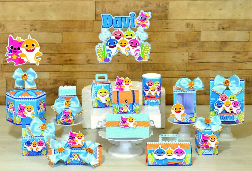 Arquivo De Corte Kit Festa Baby Shark 25