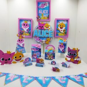 Arquivo De Corte Kit Festa Baby Shark 3