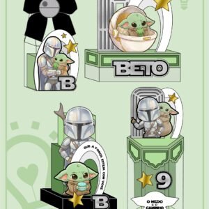 Arquivo De Corte Kit Festa Baby Yoda 3
