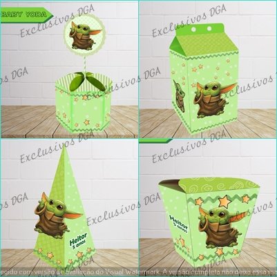 Arquivo De Corte Kit Festa Baby Yoda 4