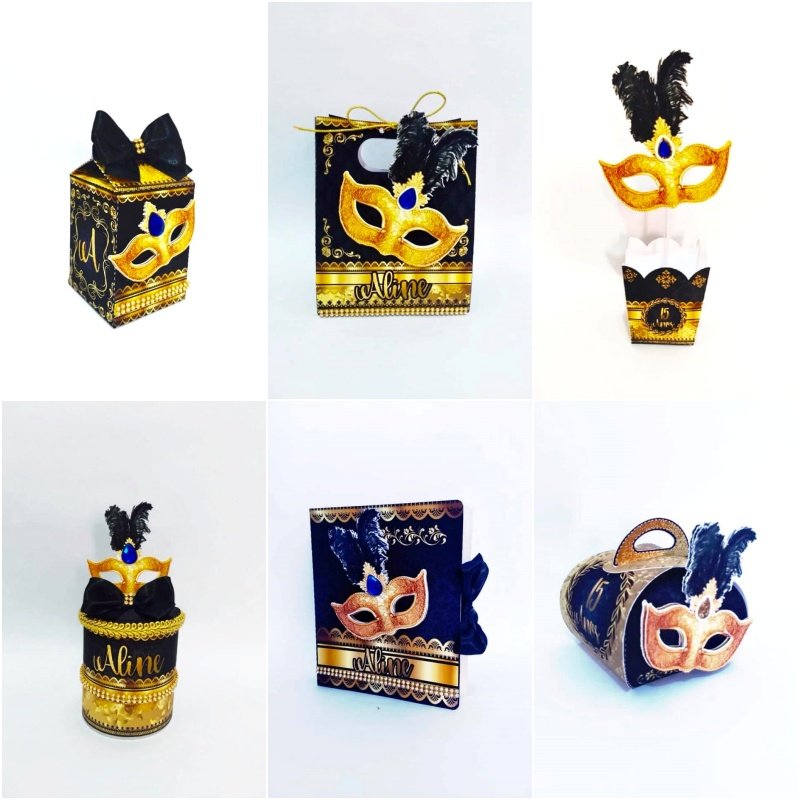 Arquivo De Corte Kit Festa Baile De Máscaras 3