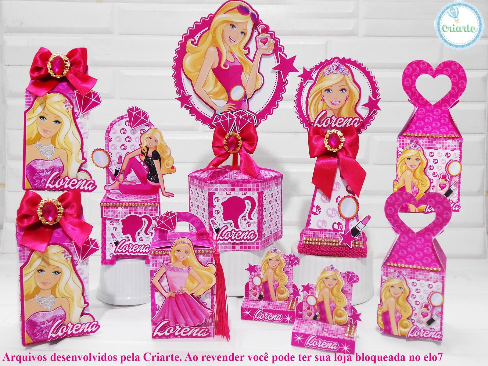 Arquivo De Corte Kit Festa Barbie 5