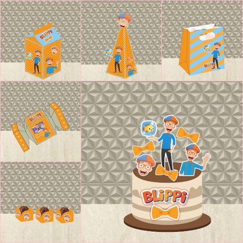 Arquivo De Corte Kit Festa Blippi 1