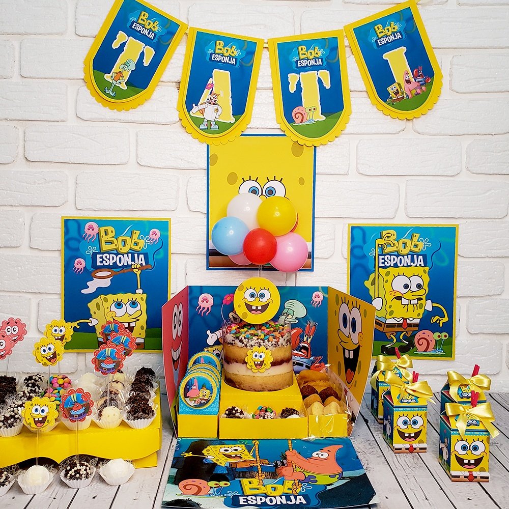 Arquivo De Corte Kit Festa Bob Esponja 13