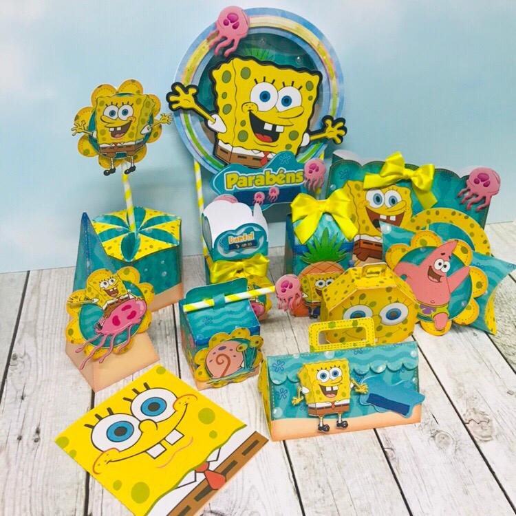 Arquivo De Corte Kit Festa Bob Esponja 15
