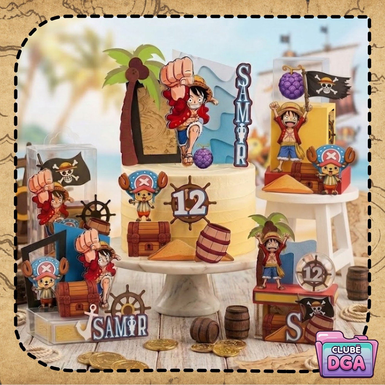 Arquivo De Corte Kit Festa One Piece 1