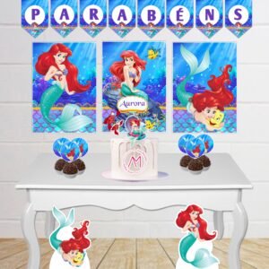 Arquivo De Corte Kit Festa Só Um Bolinho Ariel A Pequena Sereia 1