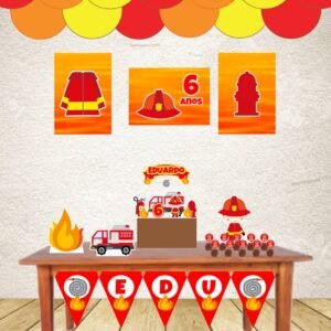 Arquivo De Corte Kit Festa Só Um Bolinho Bombeiro 1