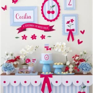 Arquivo De Corte Kit Festa Só Um Bolinho Cerejinha 2