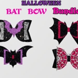Arquivo De Corte Laços Bat Bow Bundle Laços Halloween EPS 95