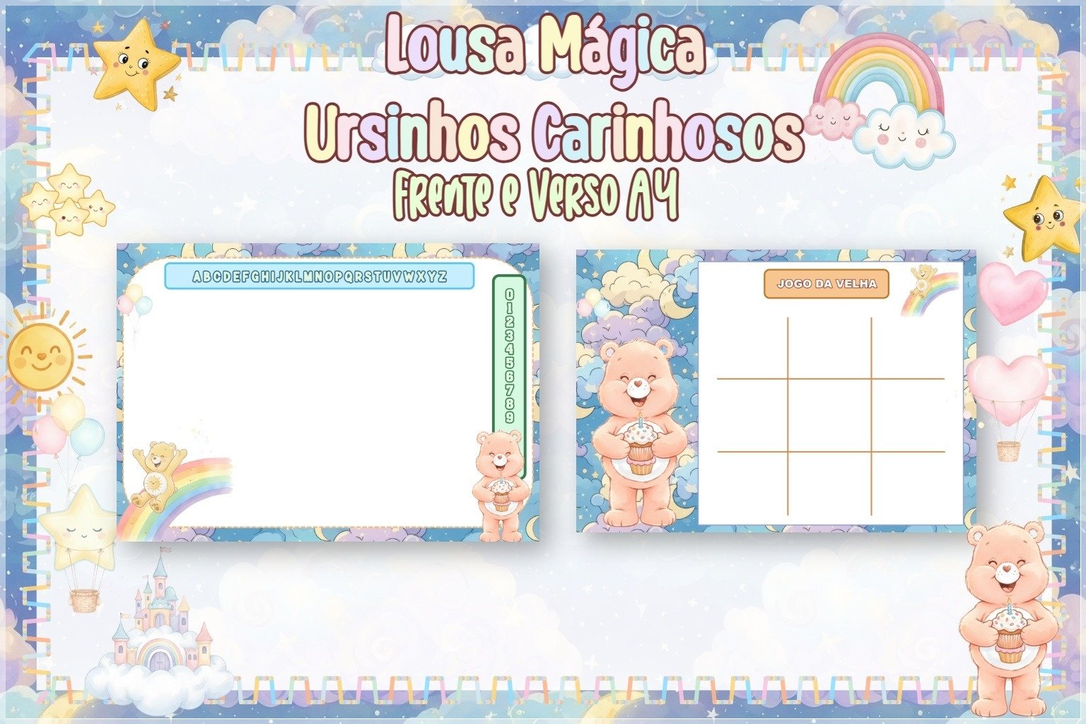 Arquivo De Corte Lousa Mágica Ursinhos Carinhosos Dia Das Crianças 22