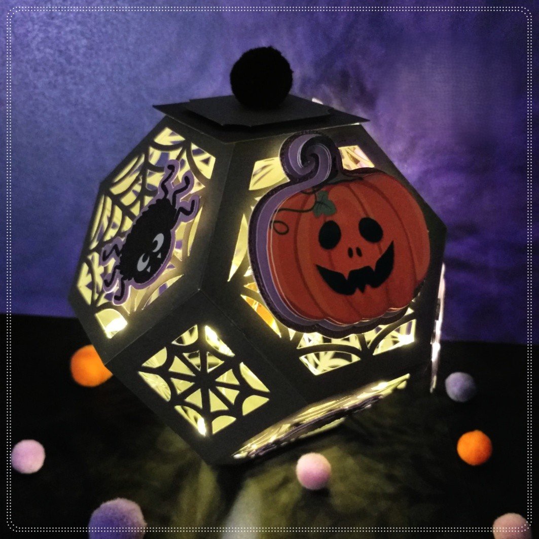 Arquivo De Corte Luminária Luminária Teia Halloween 6
