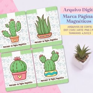 Arquivo De Corte Marca Pagina Cactos