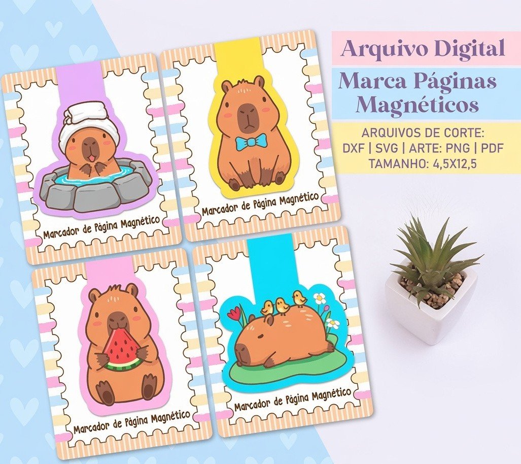 Arquivo De Corte Marca Pagina Capivaras 04