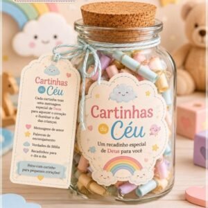 Arquivo De Corte Pote Cartinhas Do Céu Para Crianças