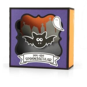 Arquivo De Corte Quadro ShadowBox Shadow Box Card Scene Bat Halloween 7