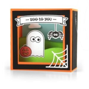 Arquivo De Corte Quadro ShadowBox Shadow Box Card Scene Ghost Halloween 8