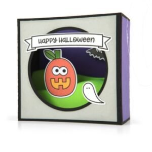 Arquivo De Corte Quadro ShadowBox Shadow Box Card Scene Pumpikin Halloween 9
