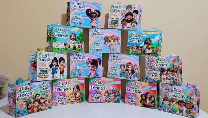 Arquivo De Corte Sacolas Sacolinhas Dia Das Crianças 1