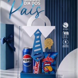 Arquivo De Corte Sacolinha Azul Acetato Dia Dos Pais 4