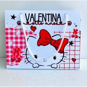 Arquivo De Corte Sacolinha Hello Kitty Vermelho