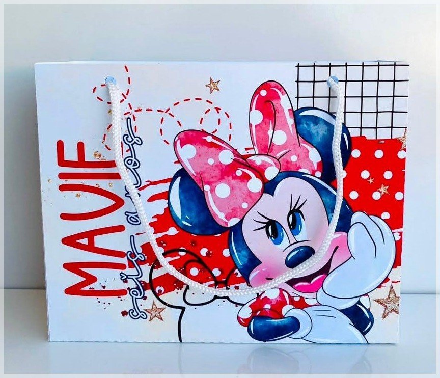 Arquivo De Corte Sacolinha Minnie Vermelha 80