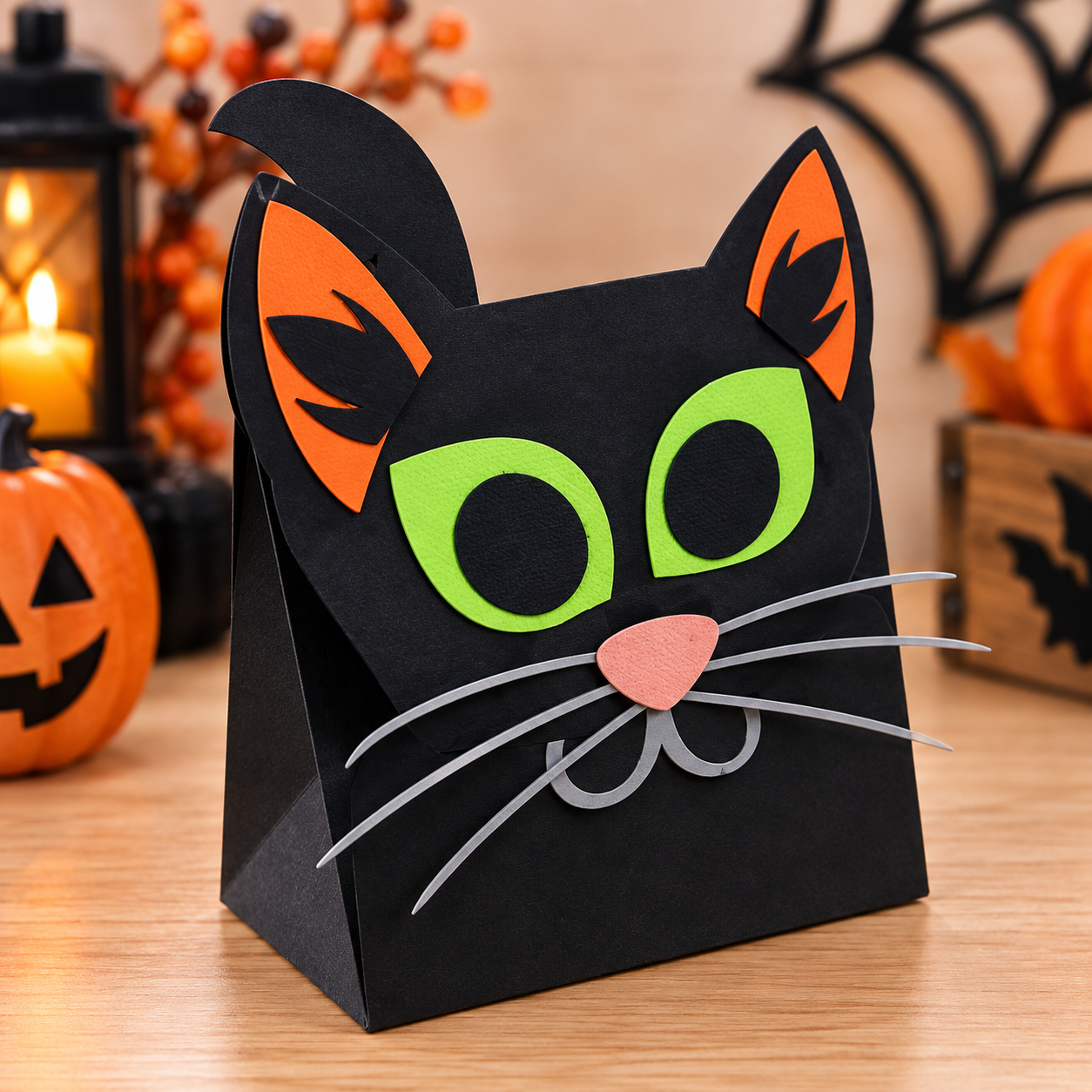 Arquivo De Corte Sacos Sacolinha Cat Treat Bag Halloween 4