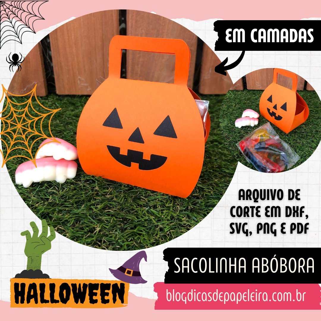Arquivo De Corte Sacos Sacolinha Sacolinha Abóbora Halloween 1