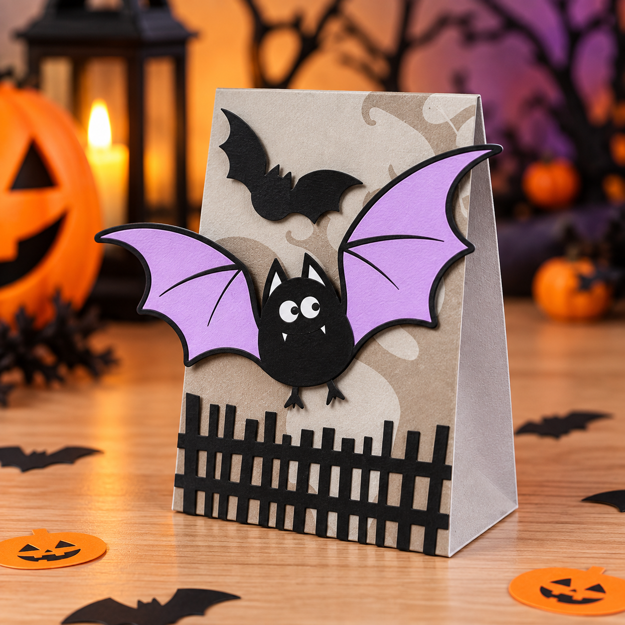 Arquivo De Corte Sacos Sacolinha Treat Bag Bat Halloween 8