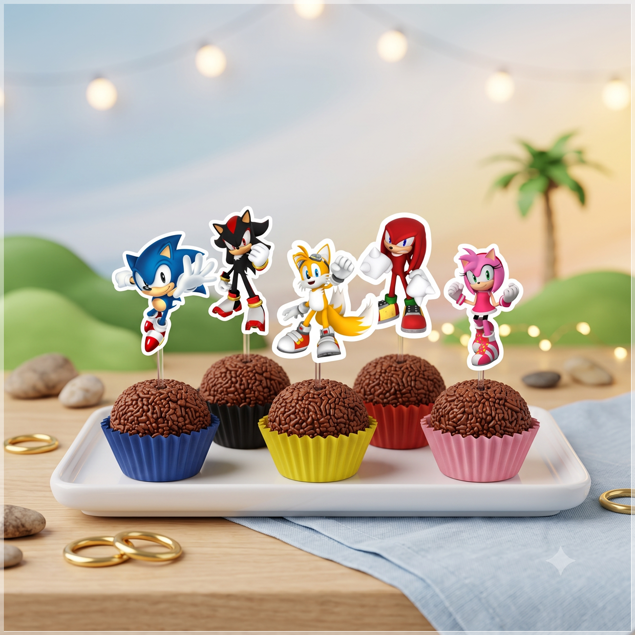 Arquivo De Corte Topo Topper Docinhos Sonic 9