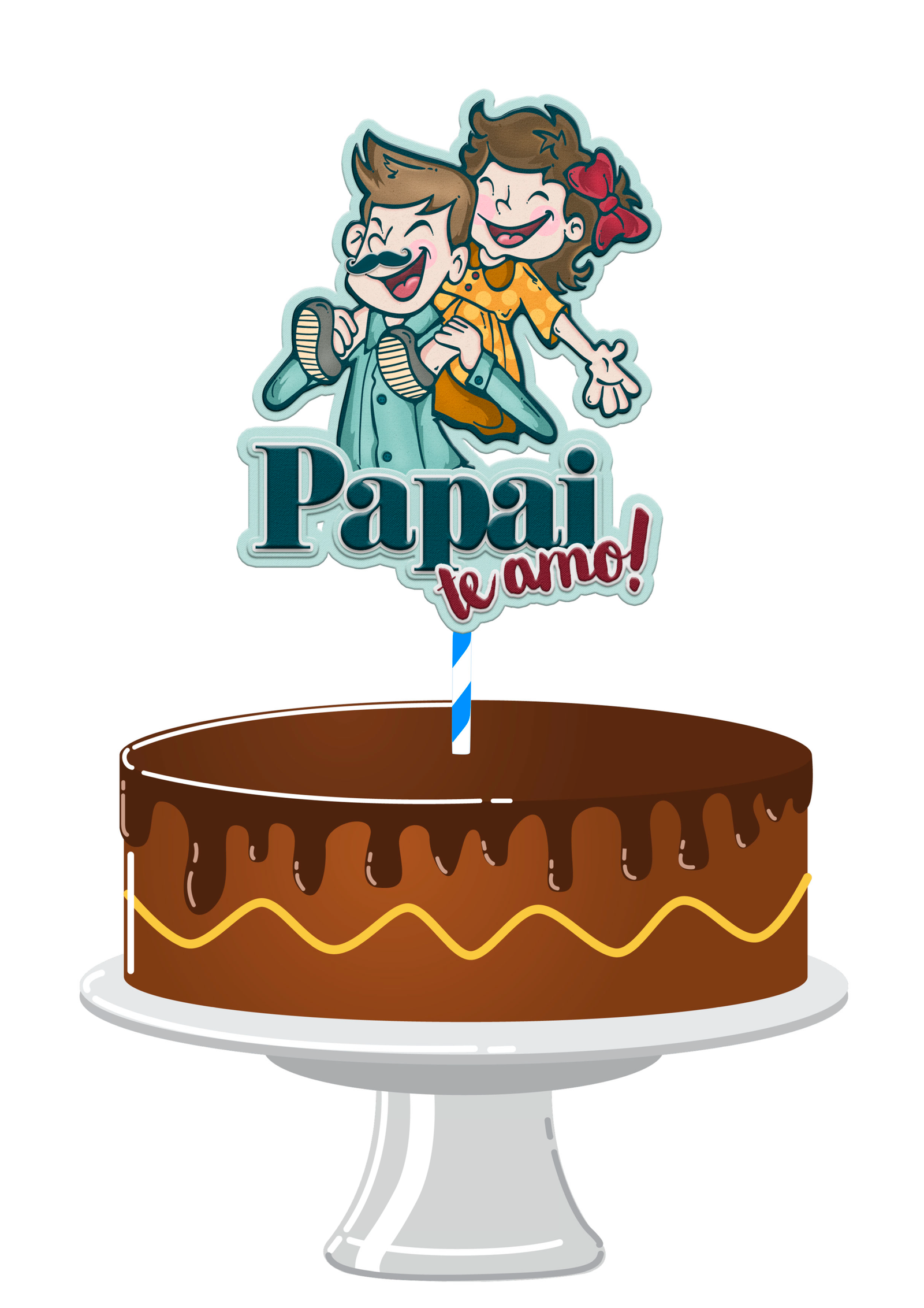 Arquivo De Corte Topo De Bolo Amo Você Te Amo Dia Dos Pais 12