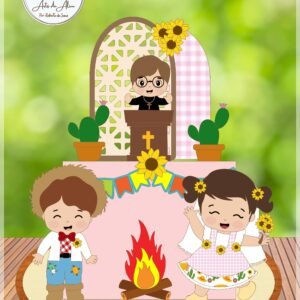 Arquivo De Corte Topo De Bolo Arraiá Bebê Baby Festa Junina São João 3
