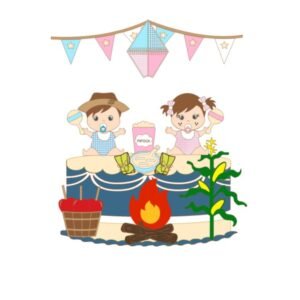 Arquivo De Corte Topo De Bolo Arraiá Bebê Baby Festa Junina São João 7