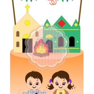 Arquivo De Corte Topo De Bolo Arraiá Bebê Baby Festa Junina São João 9