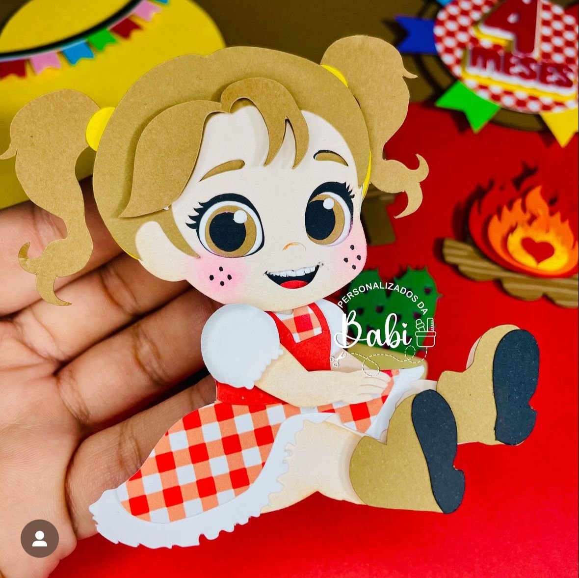 Arquivo De Corte Topo De Bolo Arraia Festa Junina São João Bebê Baby Menina 47