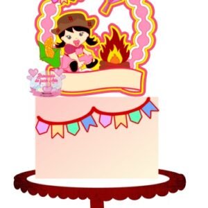 Arquivo De Corte Topo De Bolo Arraia Festa Junina São João Bebê Baby Menina 8
