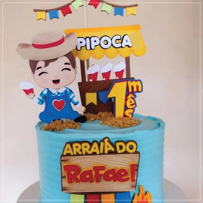 Arquivo De Corte Topo De Bolo Arraia Festa Junina São João Bebê Baby Menino 23
