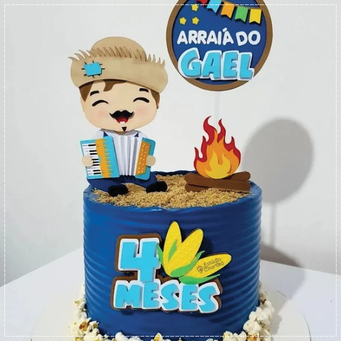 Arquivo De Corte Topo De Bolo Arraia Festa Junina São João Bebê Baby Menino 24