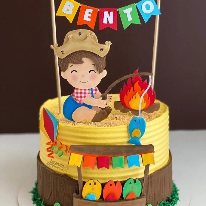 Arquivo De Corte Topo De Bolo Arraia Festa Junina São João Bebê Baby Menino 36