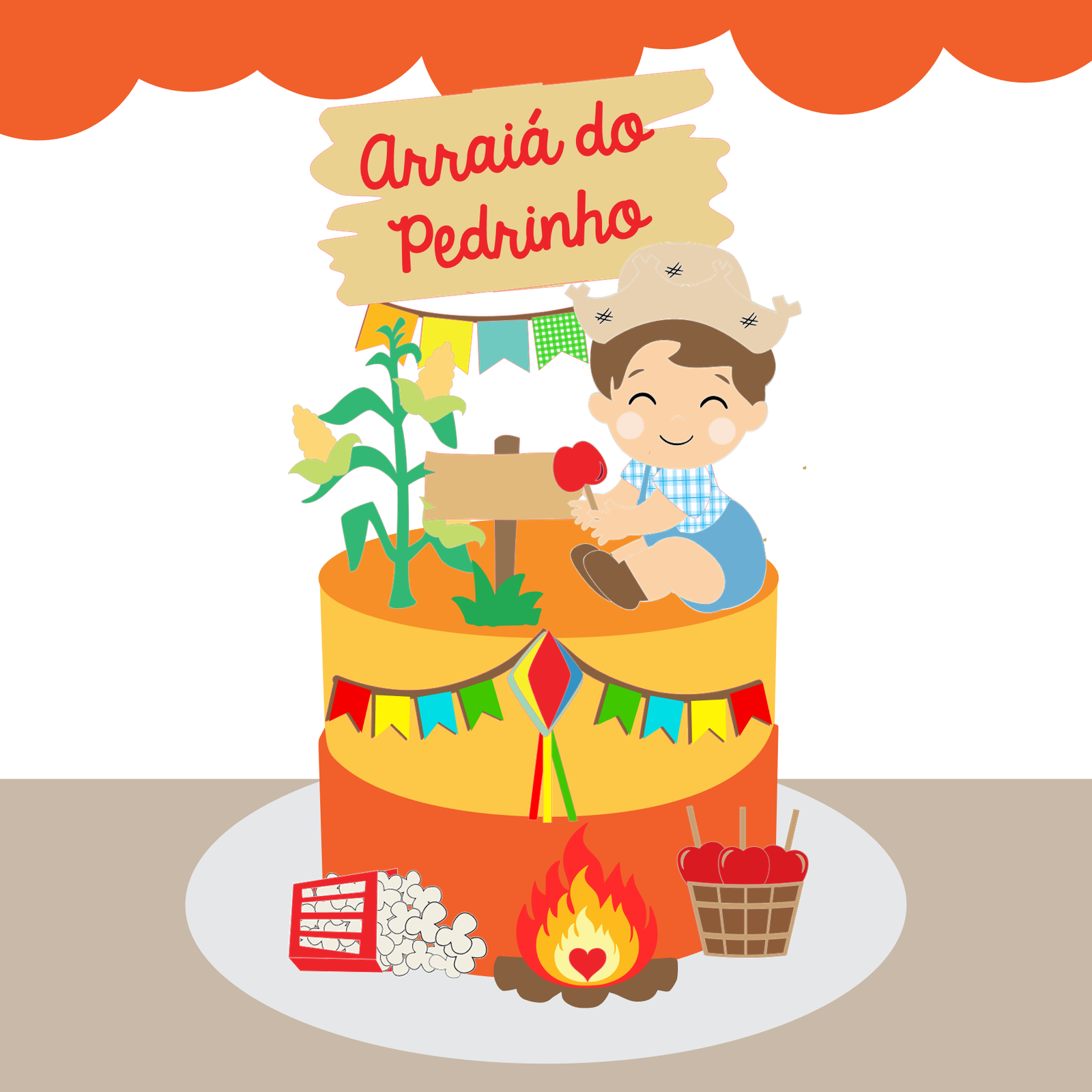 Arquivo De Corte Topo De Bolo Arraia Festa Junina São João Bebê Baby Menino 38