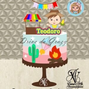 Arquivo De Corte Topo De Bolo Arraia Festa Junina São João Bebê Baby Menino 6