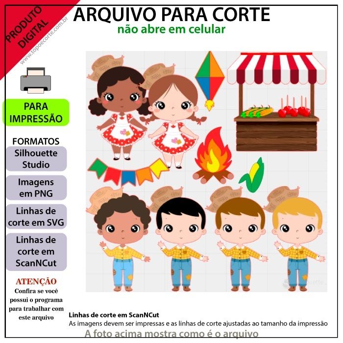Arquivo De Corte Topo De Bolo Arraia Festa Junina São João Casal 60