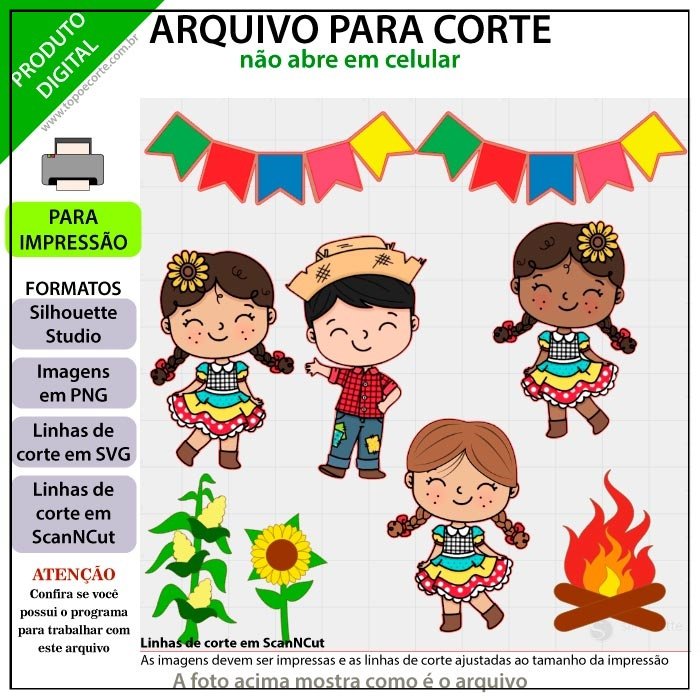 Arquivo De Corte Topo De Bolo Arraia Festa Junina São João Casal 62